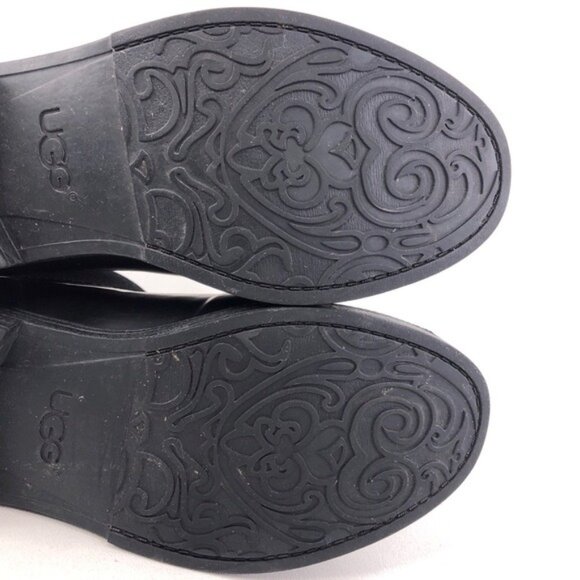 UGG Paxton Black Suede Rubber Rain Boots 7 - Picture 11 of 12